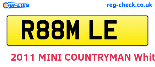 R88MLE are the vehicle registration plates.