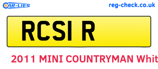 RCS1R are the vehicle registration plates.