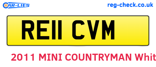 RE11CVM are the vehicle registration plates.
