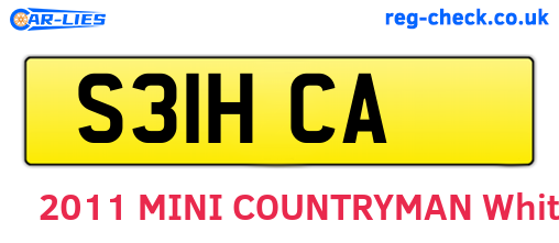 S31HCA are the vehicle registration plates.