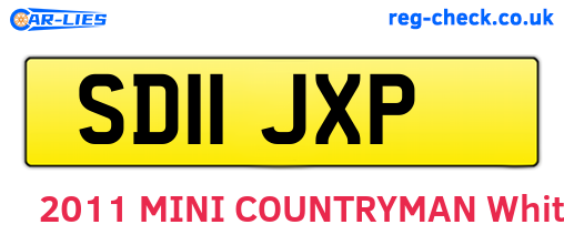 SD11JXP are the vehicle registration plates.