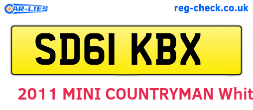 SD61KBX are the vehicle registration plates.