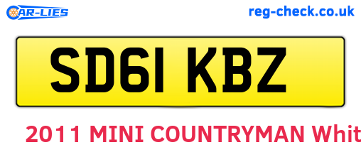 SD61KBZ are the vehicle registration plates.