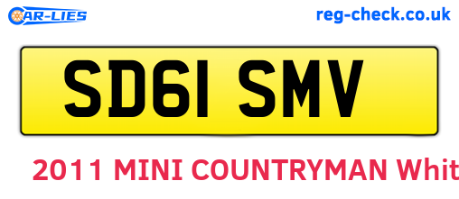 SD61SMV are the vehicle registration plates.