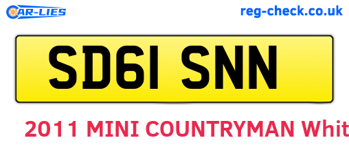 SD61SNN are the vehicle registration plates.