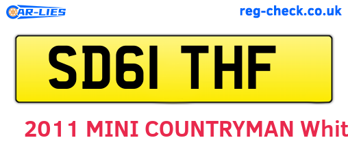 SD61THF are the vehicle registration plates.