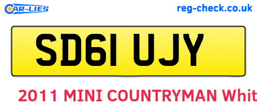 SD61UJY are the vehicle registration plates.