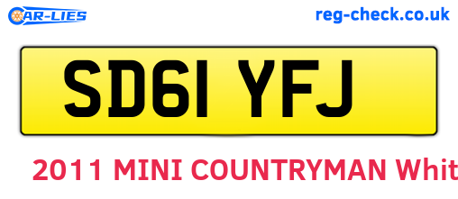 SD61YFJ are the vehicle registration plates.