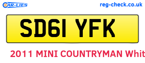 SD61YFK are the vehicle registration plates.