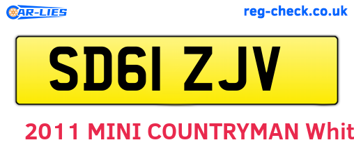 SD61ZJV are the vehicle registration plates.