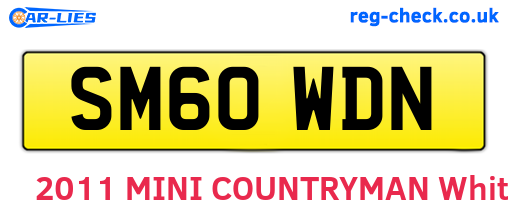 SM60WDN are the vehicle registration plates.