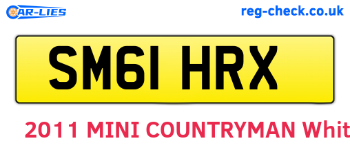 SM61HRX are the vehicle registration plates.