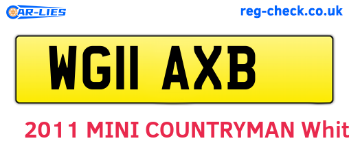 WG11AXB are the vehicle registration plates.
