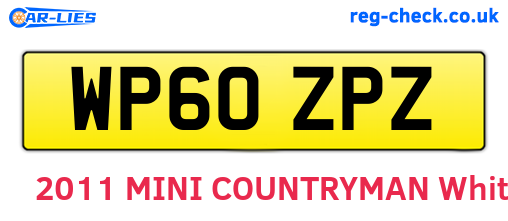 WP60ZPZ are the vehicle registration plates.