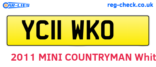 YC11WKO are the vehicle registration plates.