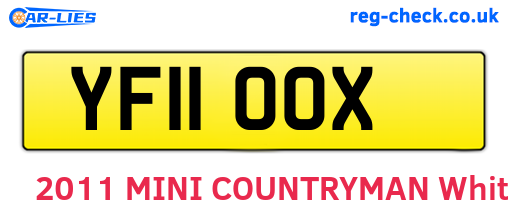 YF11OOX are the vehicle registration plates.