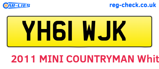 YH61WJK are the vehicle registration plates.