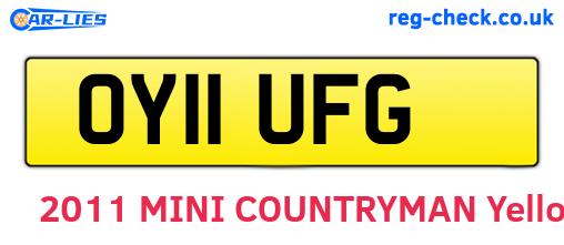 OY11UFG are the vehicle registration plates.