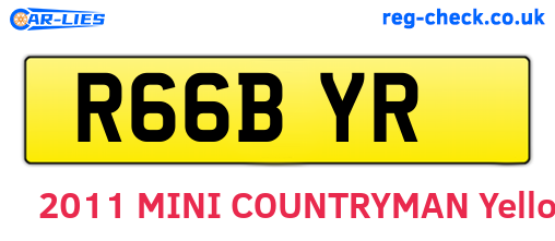 R66BYR are the vehicle registration plates.