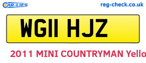 WG11HJZ are the vehicle registration plates.