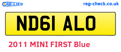 ND61ALO are the vehicle registration plates.