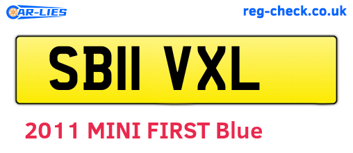 SB11VXL are the vehicle registration plates.