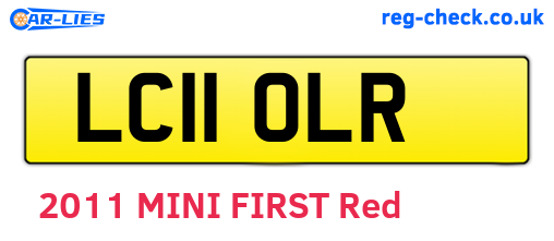 LC11OLR are the vehicle registration plates.