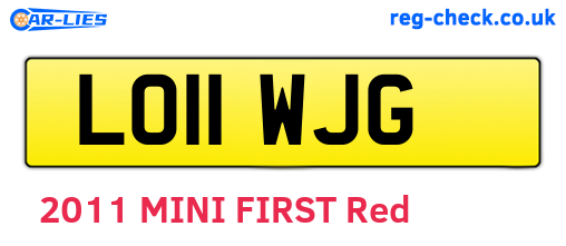 LO11WJG are the vehicle registration plates.