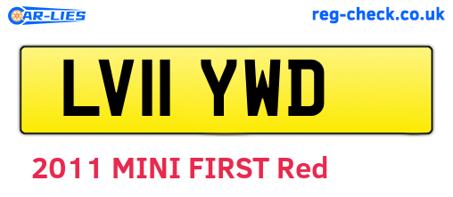 LV11YWD are the vehicle registration plates.