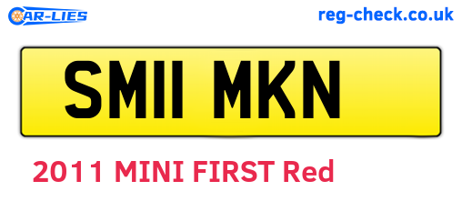 SM11MKN are the vehicle registration plates.
