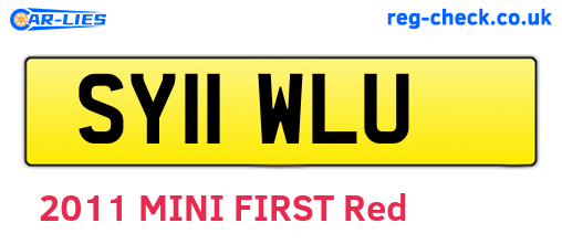 SY11WLU are the vehicle registration plates.