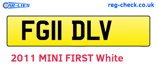 FG11DLV are the vehicle registration plates.