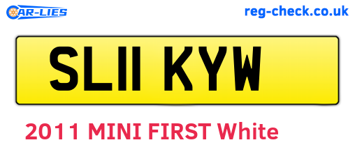 SL11KYW are the vehicle registration plates.