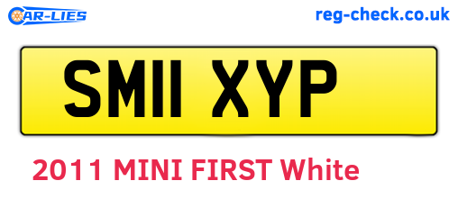 SM11XYP are the vehicle registration plates.