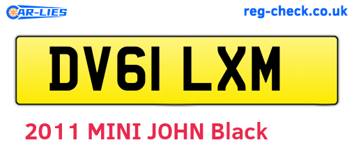 DV61LXM are the vehicle registration plates.