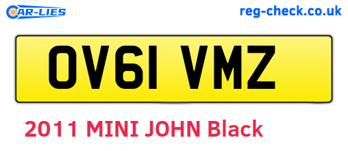 OV61VMZ are the vehicle registration plates.
