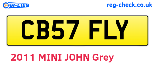 CB57FLY are the vehicle registration plates.