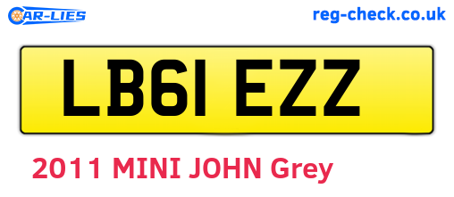 LB61EZZ are the vehicle registration plates.