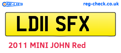 LD11SFX are the vehicle registration plates.