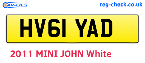 HV61YAD are the vehicle registration plates.