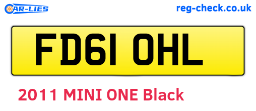 FD61OHL are the vehicle registration plates.