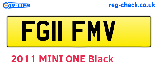 FG11FMV are the vehicle registration plates.