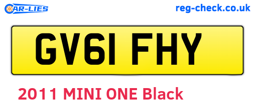 GV61FHY are the vehicle registration plates.