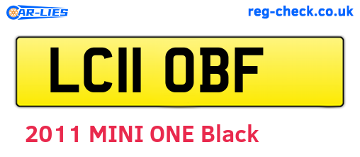 LC11OBF are the vehicle registration plates.