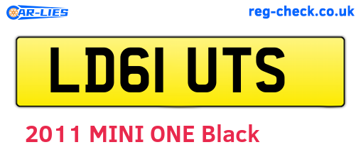 LD61UTS are the vehicle registration plates.