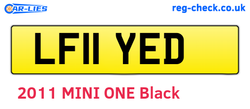 LF11YED are the vehicle registration plates.