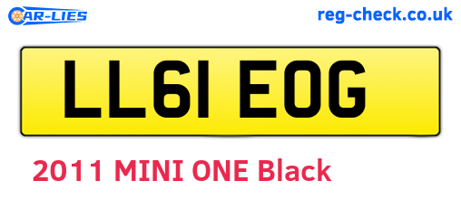 LL61EOG are the vehicle registration plates.