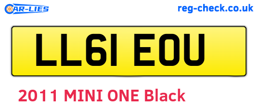 LL61EOU are the vehicle registration plates.