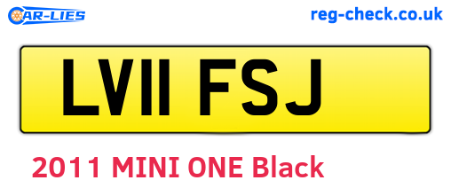 LV11FSJ are the vehicle registration plates.