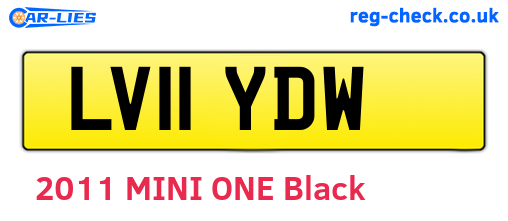 LV11YDW are the vehicle registration plates.
